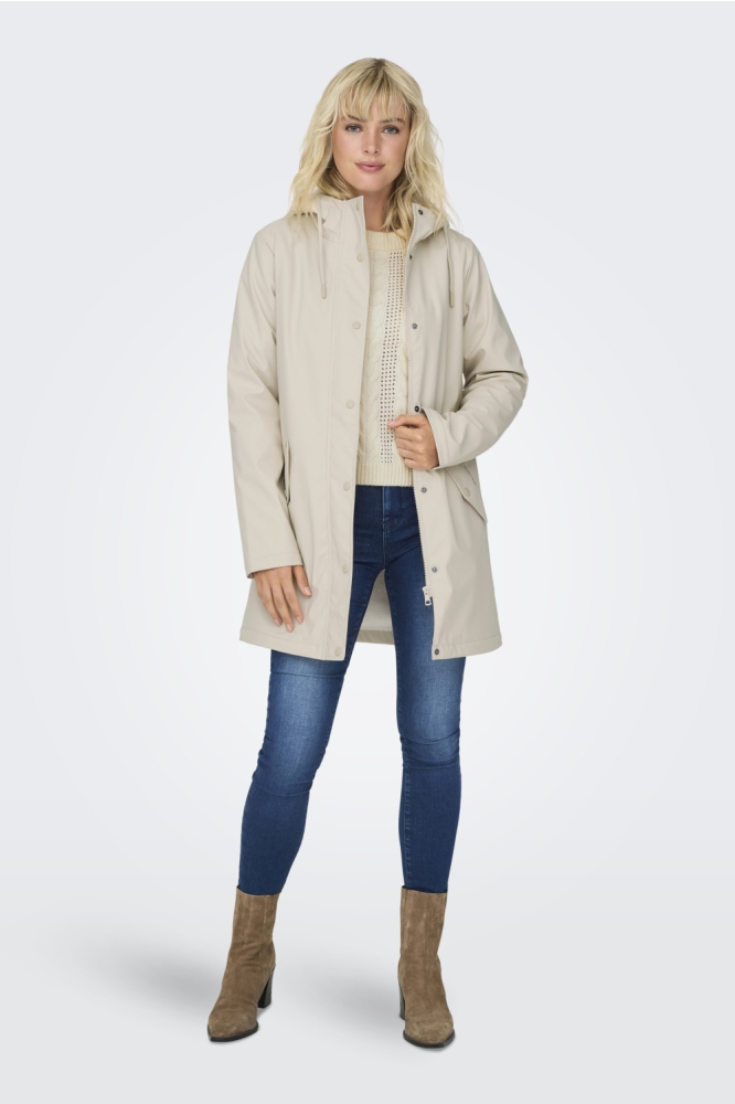 ONLSALLY RAINCOAT OTW NOOS 15206116 Oatmeal/WHITE TEDD